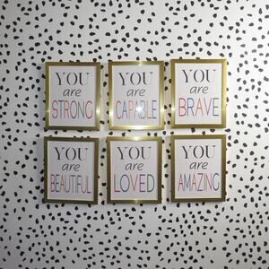 Positive Affirmations Self Love Framed Poster Prints